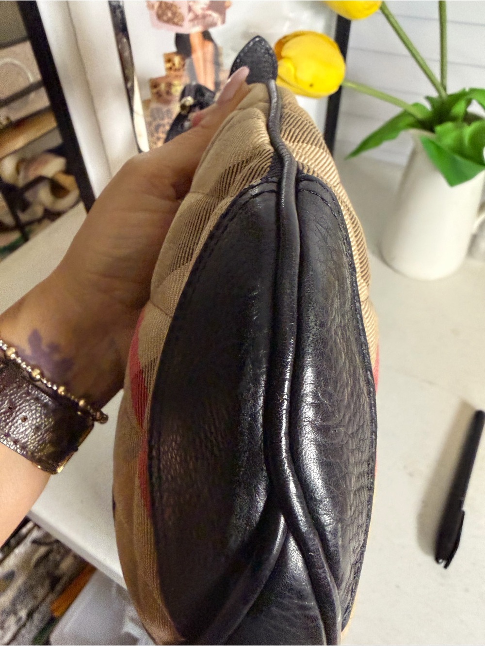 Burberry Brook House Quilted Hobo Bag - Picture 7 of 14